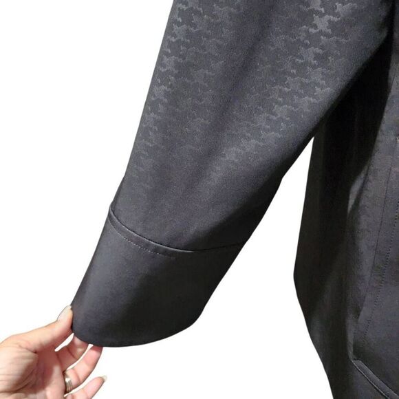 Platinum Utex jacket hidden buttons houndstooth black Size XL - Picture 7 of 9